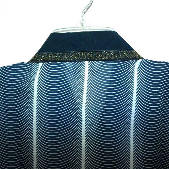 WangShiLi, Blue/white long sleeve shirt, with crystals/sequins design - Picture 11 of 11